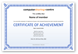 Blue certificate