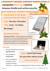 Christmas Presentation poster: Amazon Kindle and online security