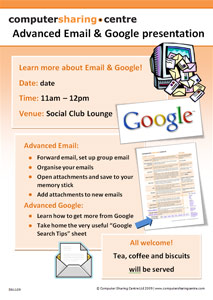 Presentation poster: Advanced email and Google