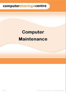 Computer maintenance clipboard label