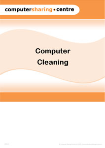 Computer Cleaning clipboard label