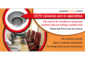 best security camera layout on CSC set-up - Poster: Security camera in the Centre [A3]