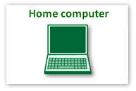 Home computer - small sticker