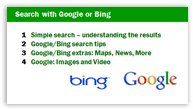 Google/Bing - large sticker