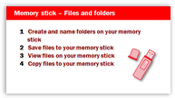 Memory stick files and folders - large stickers