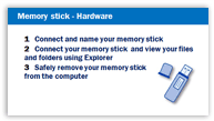 Memory stick hardware - large stickers